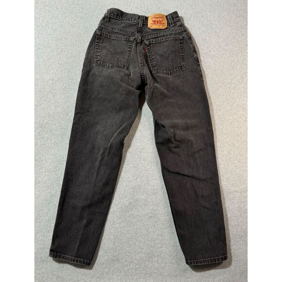 Levis Jeans Womens Size 8 550 Black High Rise Tapered Relaxed Fit Preppy - Picture 9 of 10